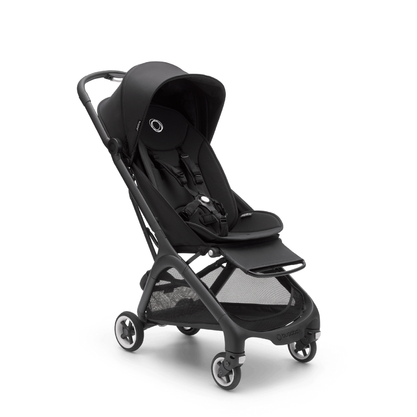Kinderwagen_Bugaboo_Butterfly_midnight-black_Ansicht_von_vorne_rechts