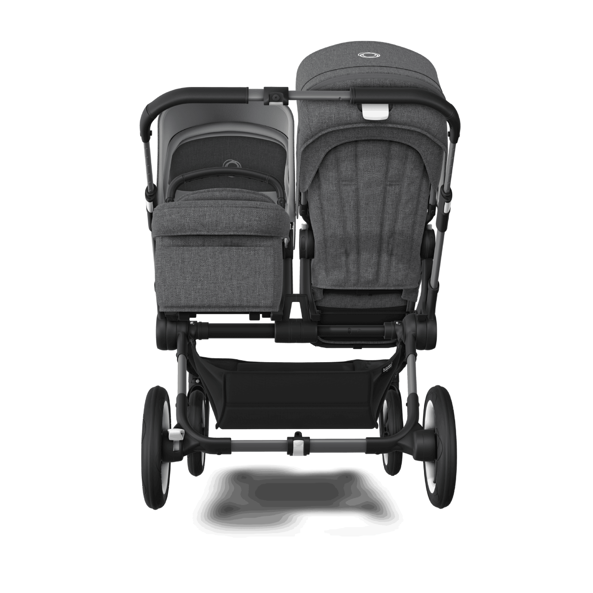 Kinderwagen_Bugaboo_Donkey_5_duo_grey-melange_Ansicht_von_hinten #farbe_grey-melange
