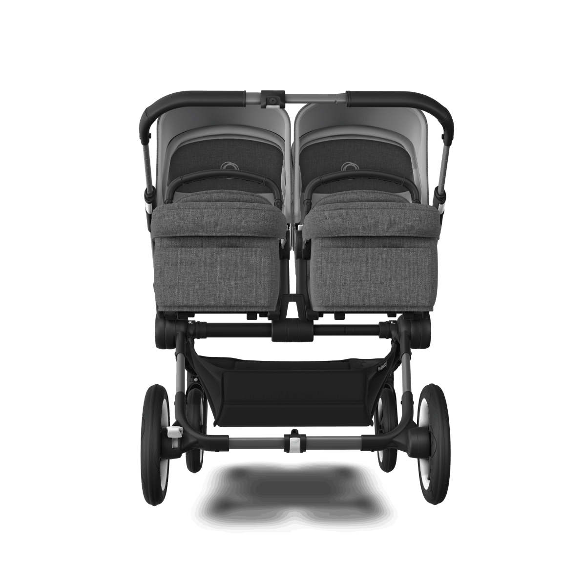 Kinderwagen_Bugaboo_Donkey_5_twin_grey-melange_Ansicht_von_hinten #farbe_grey-melange