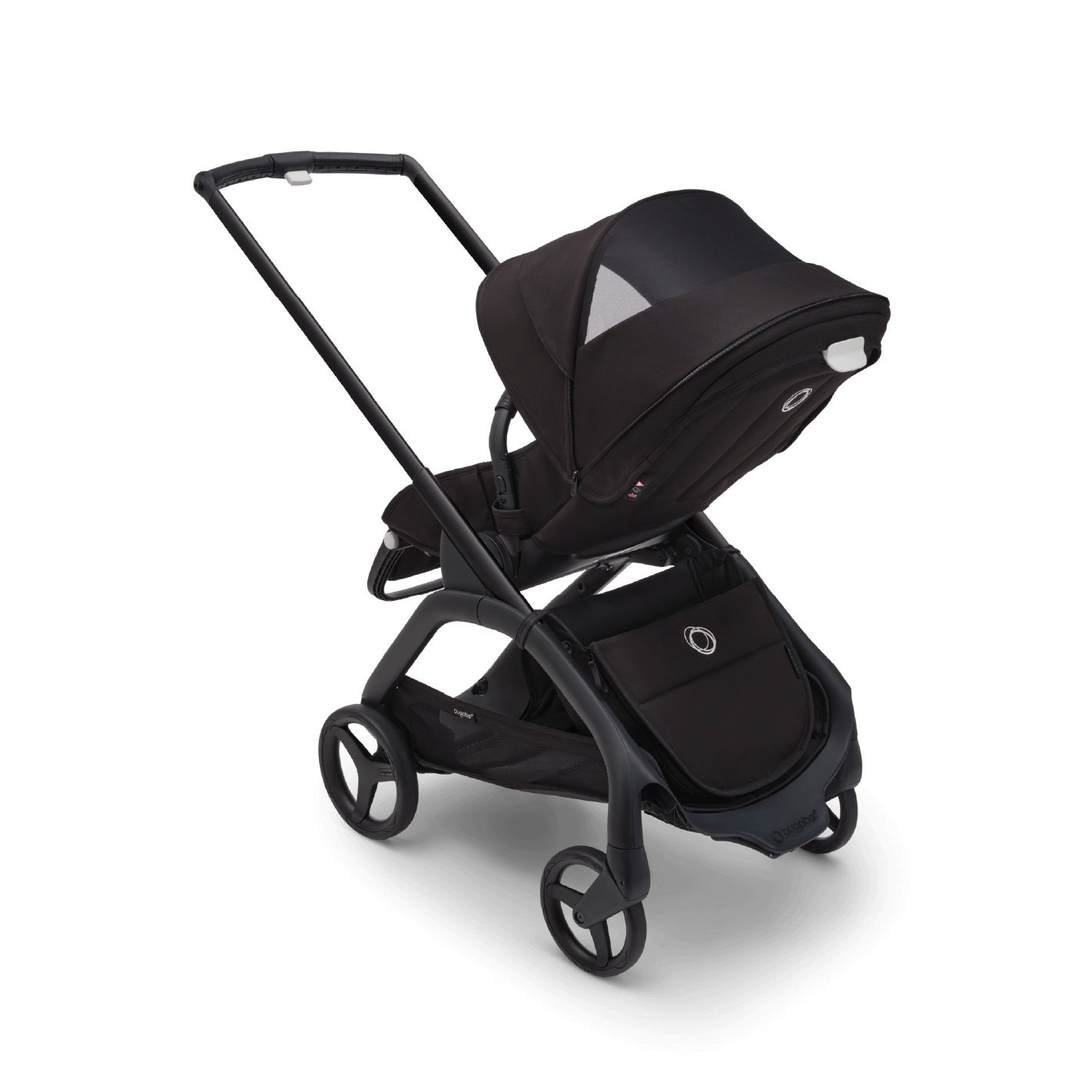 Kinderwagen_Bugaboo_Dragonfly_midnight-black_sitz_hinten_Ansicht_von_vorne_rechts #farbe_midnight-black