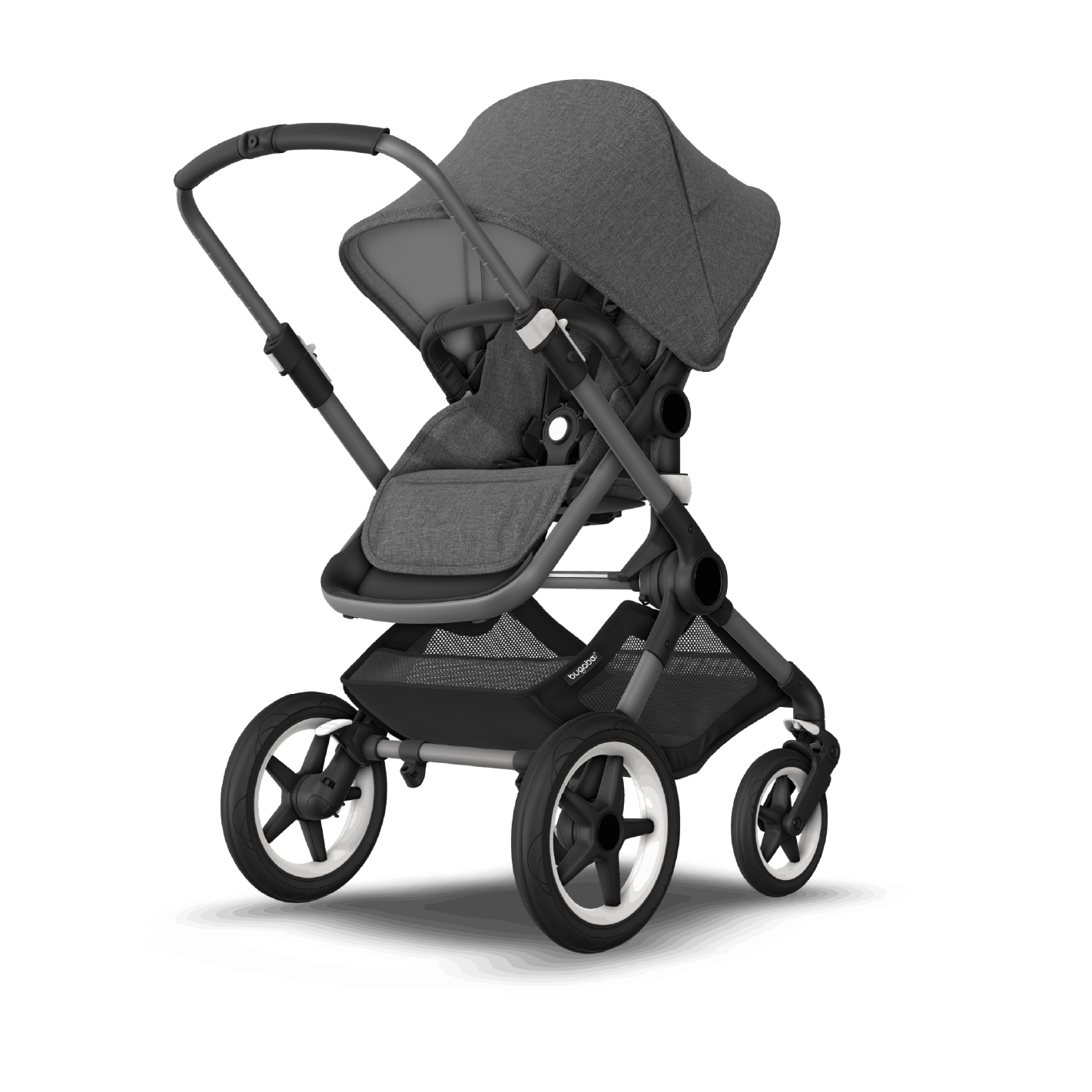 Kinderwagen_Bugaboo_Fox_3_grey_melange_Ansicht_mit_sitz_von_hinten_rechts#Farbe_grey-melange