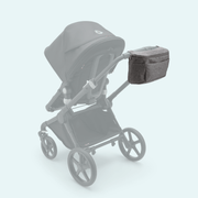 Kinderwagen_Bugaboo_Fox_3_grey_melange_Ansicht_mit_bassinet_und_sitz_von_hinten_links #farbe_grey-melange