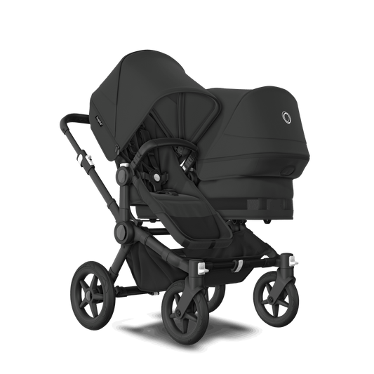 Kinderwagen_Bugaboo_Donkey_5_duo_midnight-black_Ansicht_von_vorne_rechts #farbe_midnight-black
