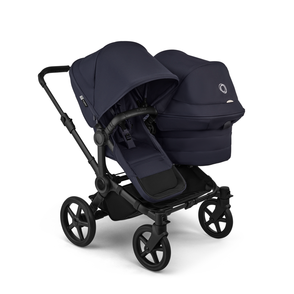 Bugaboo Donkey 6 Double : poussette pour fratrie, achat avec Cashback ou location, protection pluie incluse