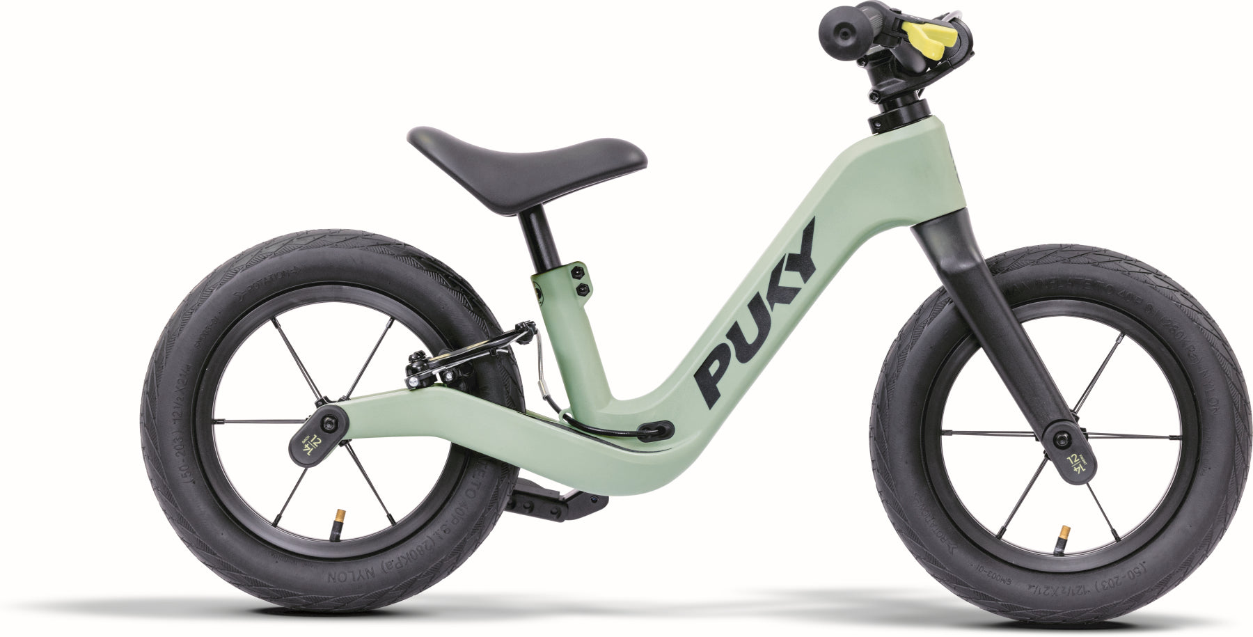 Puky Next 12 Laufrad in Green black, Seitenansicht