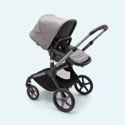 Kinderwagen_Bugaboo_Fox_5_grey_melange_Ansicht_mit_sitz_von_hinten_rechts #farbe_grey-melange