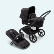 Kinderwagen_Bugaboo_Fox_5_midnight_black_Ansicht_mit_bassinet_und_sitz_von_hinten_links #farbe_midnight-black